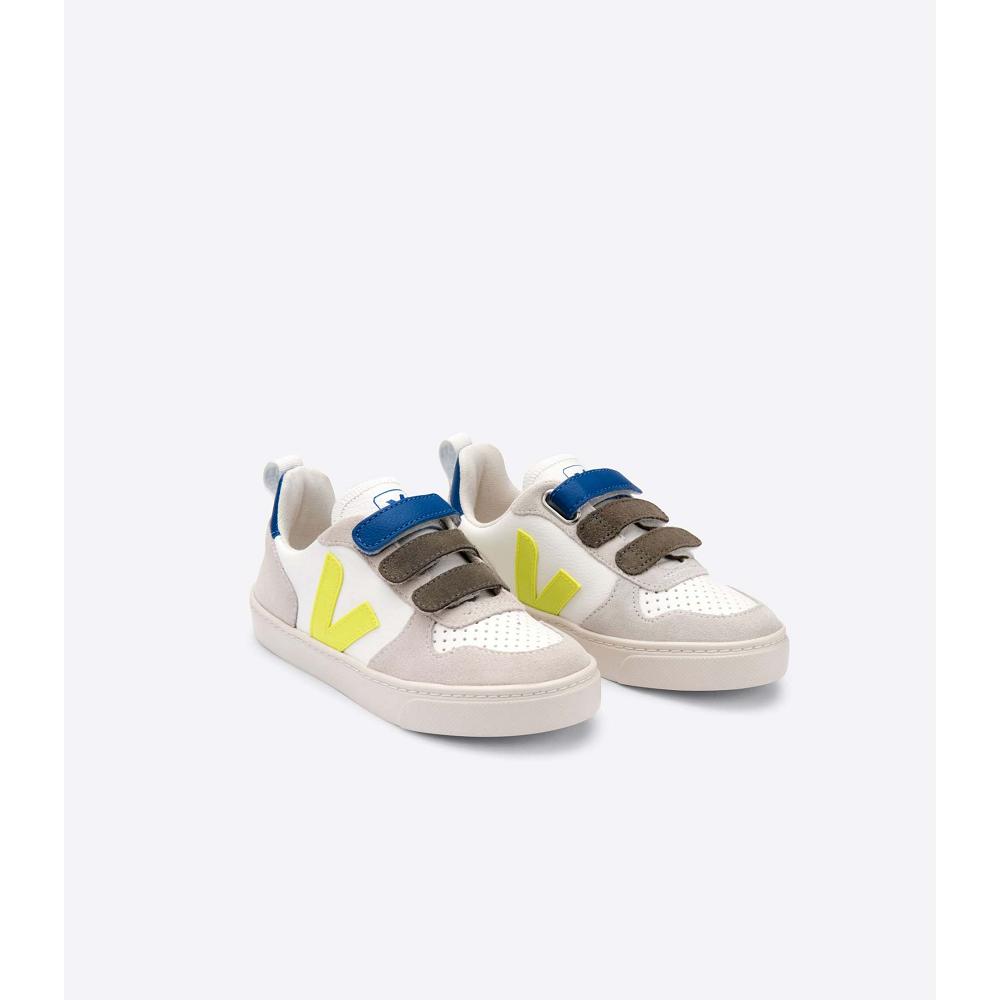Zapatos Veja V-12 BONTON Niños White/Blue | MX 753FDN